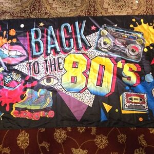 Back to the 80s party banner